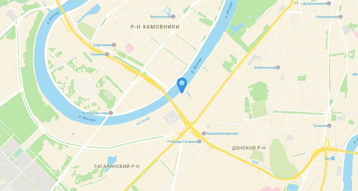 Офис на Пушкинской набережной на карте Москвы